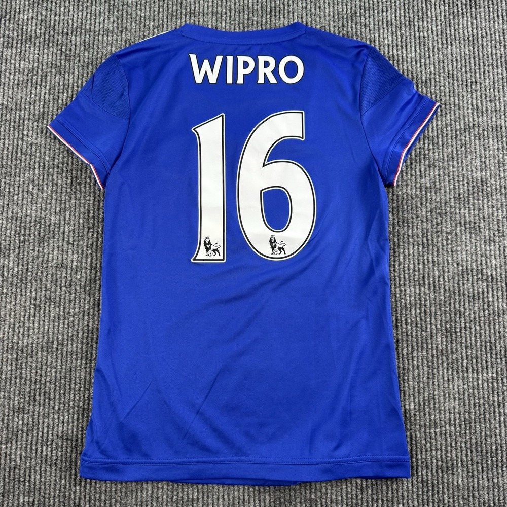 Chelsea FC Jersey Womens Small Blue Soccer Yokohama Tyres Adidas Wipro - Picture 8 of 11